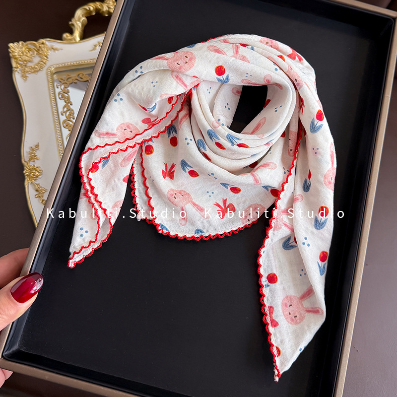 Cotton Linen Square Scarf  58  - Face Scarf Mask review and price