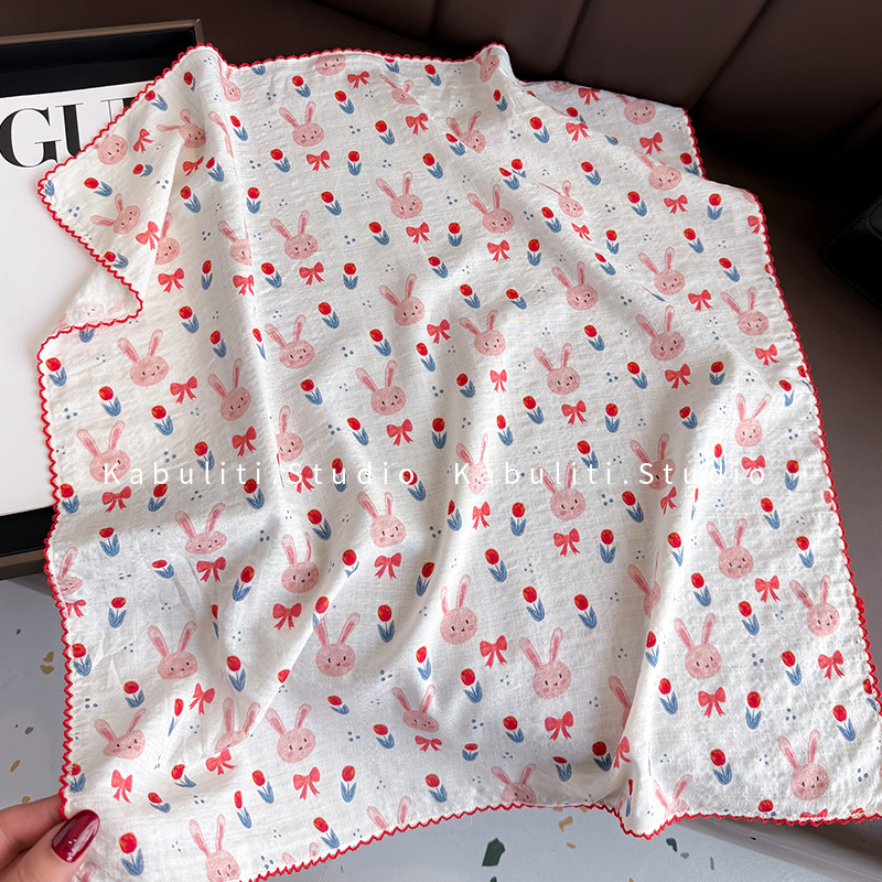 Cotton Linen Square Scarf  58  - Face Scarf Mask review and price