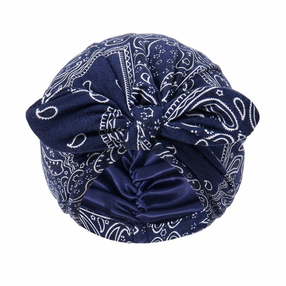 Satin Lined Bandana Turban Hat - Bow Tie Pre Tied review and price