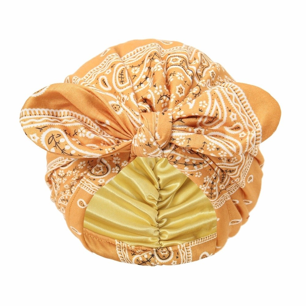 Satin Lined Bandana Turban Hat - Bow Tie Pre Tied review and price