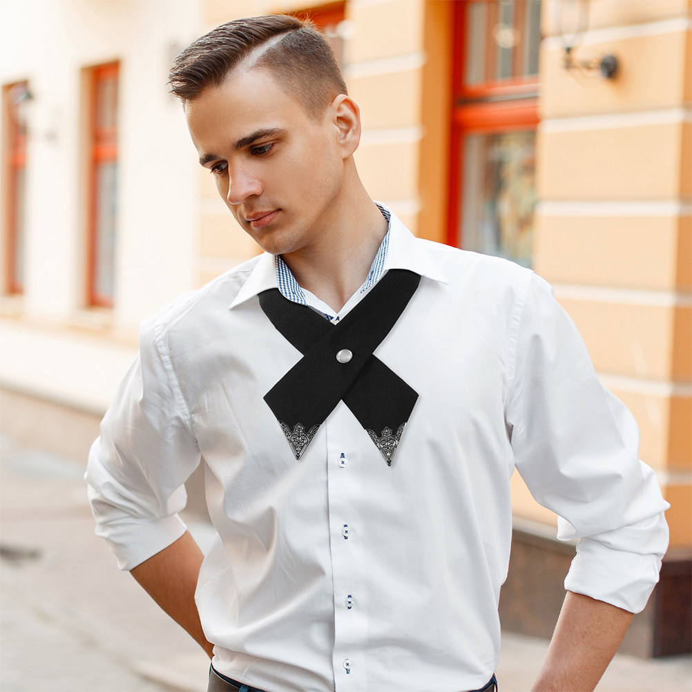 2Pcs Black Cross Bow Tie for W - Bow Tie Pre Tied review and price