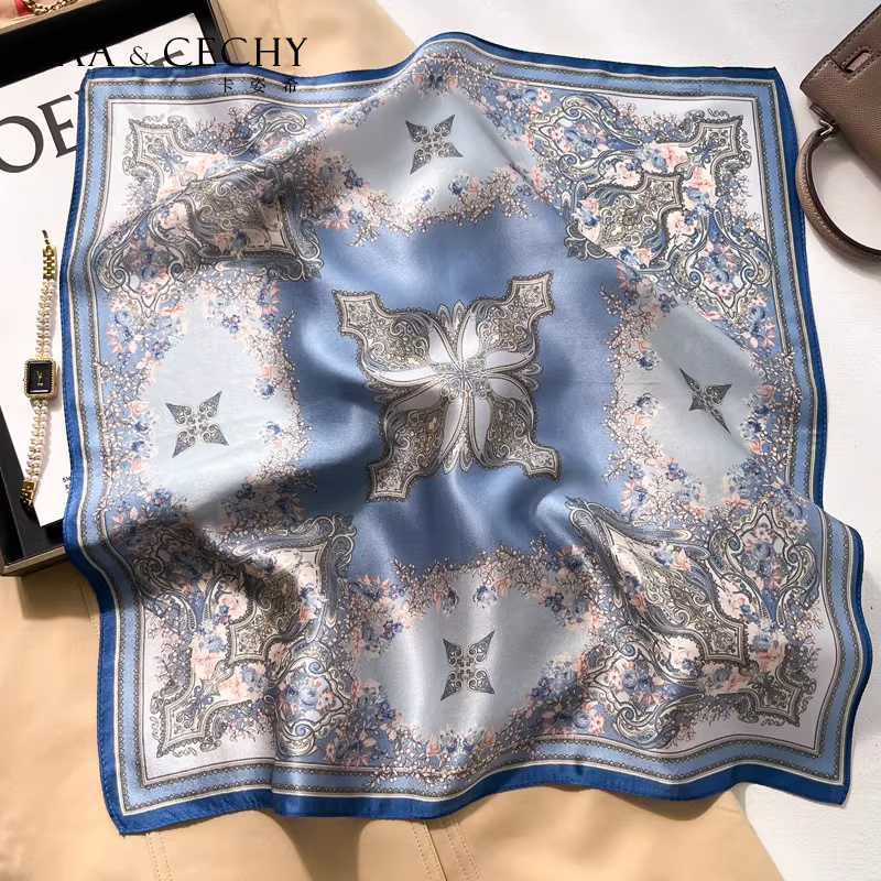 Baroque Floral 100% Mulberry S - Silk Neck Scarf review and price
