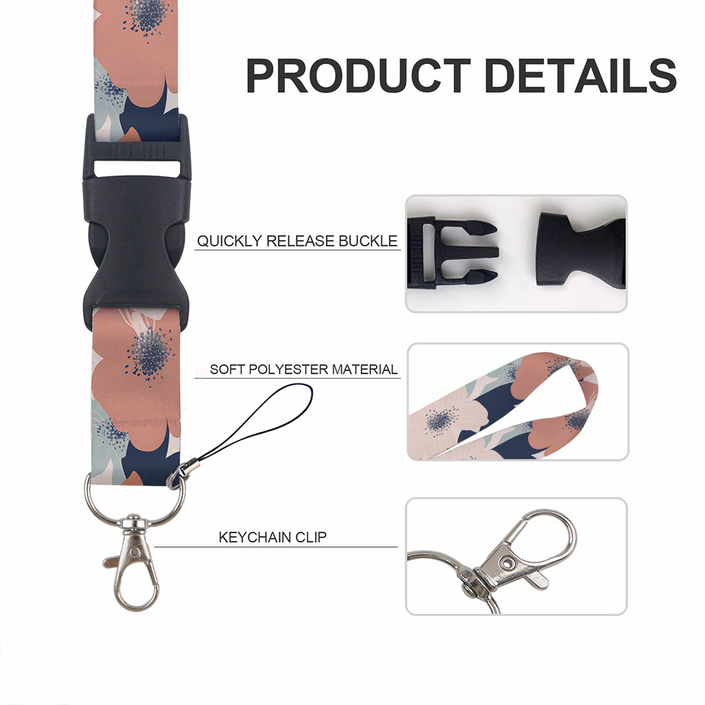 Small animals inside flowers P - Lanyard Badge Holder review and price